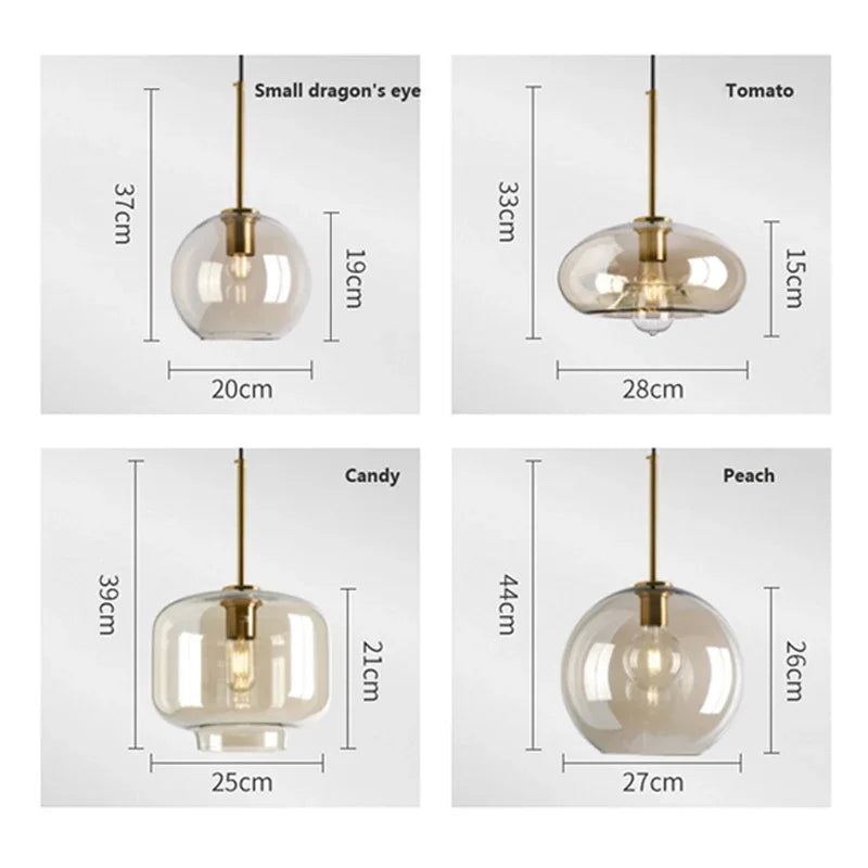 Vivolux | NordicGlas - Moderne Skandinavische Glas Hängeleuchte für Esszimmer und Wohnzimmer
