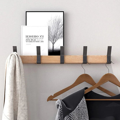 Vivolux | Wandgarderobe mit beweglichen Haken – Skandinavisches Design aus Holz Metall