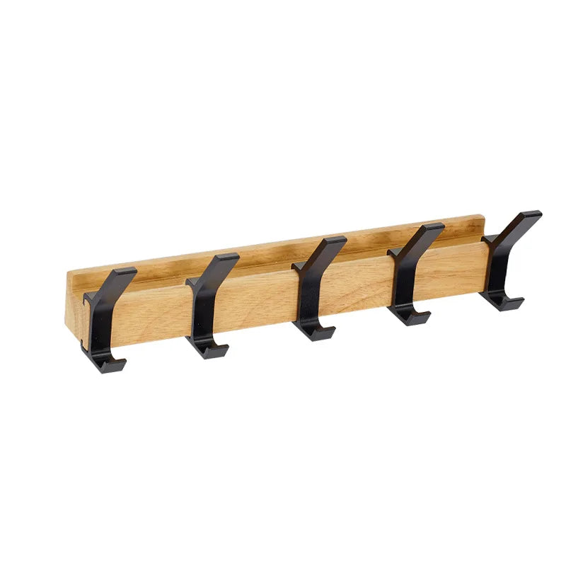 Vivolux | Wandgarderobe mit beweglichen Haken – Skandinavisches Design aus Holz Metall
