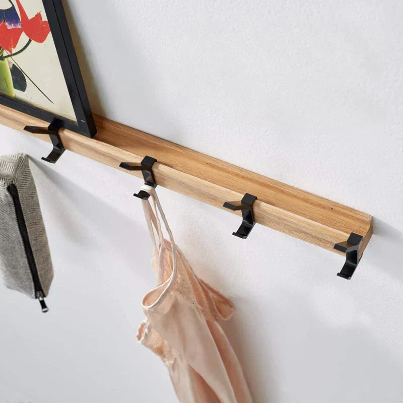 Vivolux | Wandgarderobe mit beweglichen Haken – Skandinavisches Design aus Holz Metall