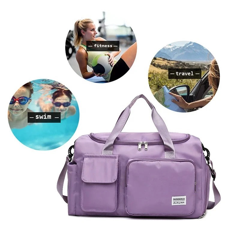 Multi-Taschen Reisetasche, Sport- und Gymnastik-Duffle mit separatem Schuhfach