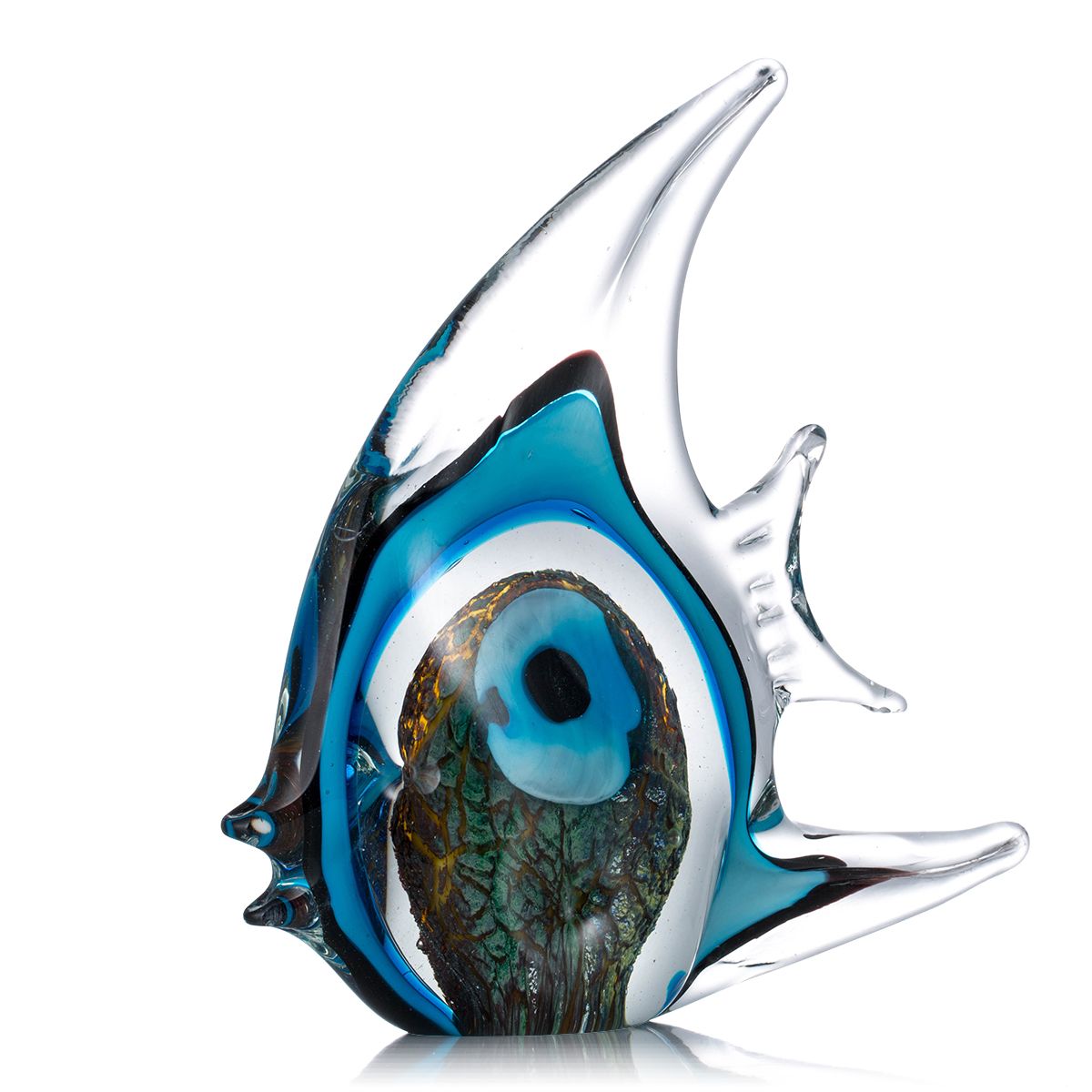 Vivolux | Mehrfarbig Gepunktet Tropischer Fisch Delikate Glas Skulptur Elegante Wohnungsdekoration Glas Fisch Exquisite Raum Wohnungsdekoration Handwerk