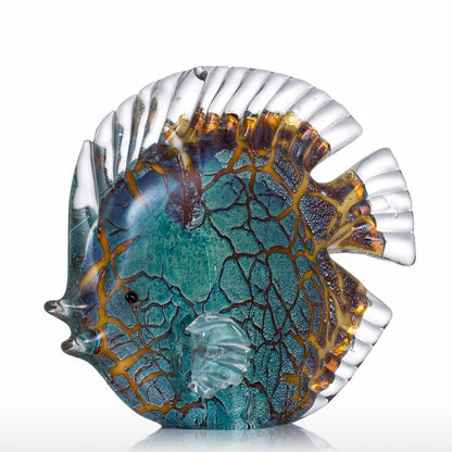 Vivolux | Mehrfarbig Gepunktet Tropischer Fisch Delikate Glas Skulptur Elegante Wohnungsdekoration Glas Fisch Exquisite Raum Wohnungsdekoration Handwerk