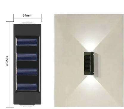 Vivolux | LUMIX | Neue Solar-Wandbeleuchtung für Außen | Wasserdichte LED Solar-Lampe für stimmungsvolles Gartenlicht
