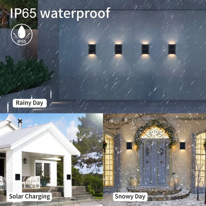 Vivolux | LUMIX | Neue Solar-Wandbeleuchtung für Außen | Wasserdichte LED Solar-Lampe für stimmungsvolles Gartenlicht