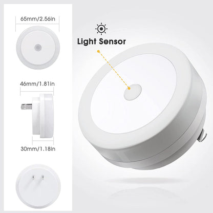 Nachtlichter Stecker in die Wand [4Pack], Nachtlicht mit Lichtsensoren, LED Nachtlicht für das Kinderzimmer, Baby Nachtlicht, Badezimmer Nachtlicht, Treppenlichter, Flurlicht