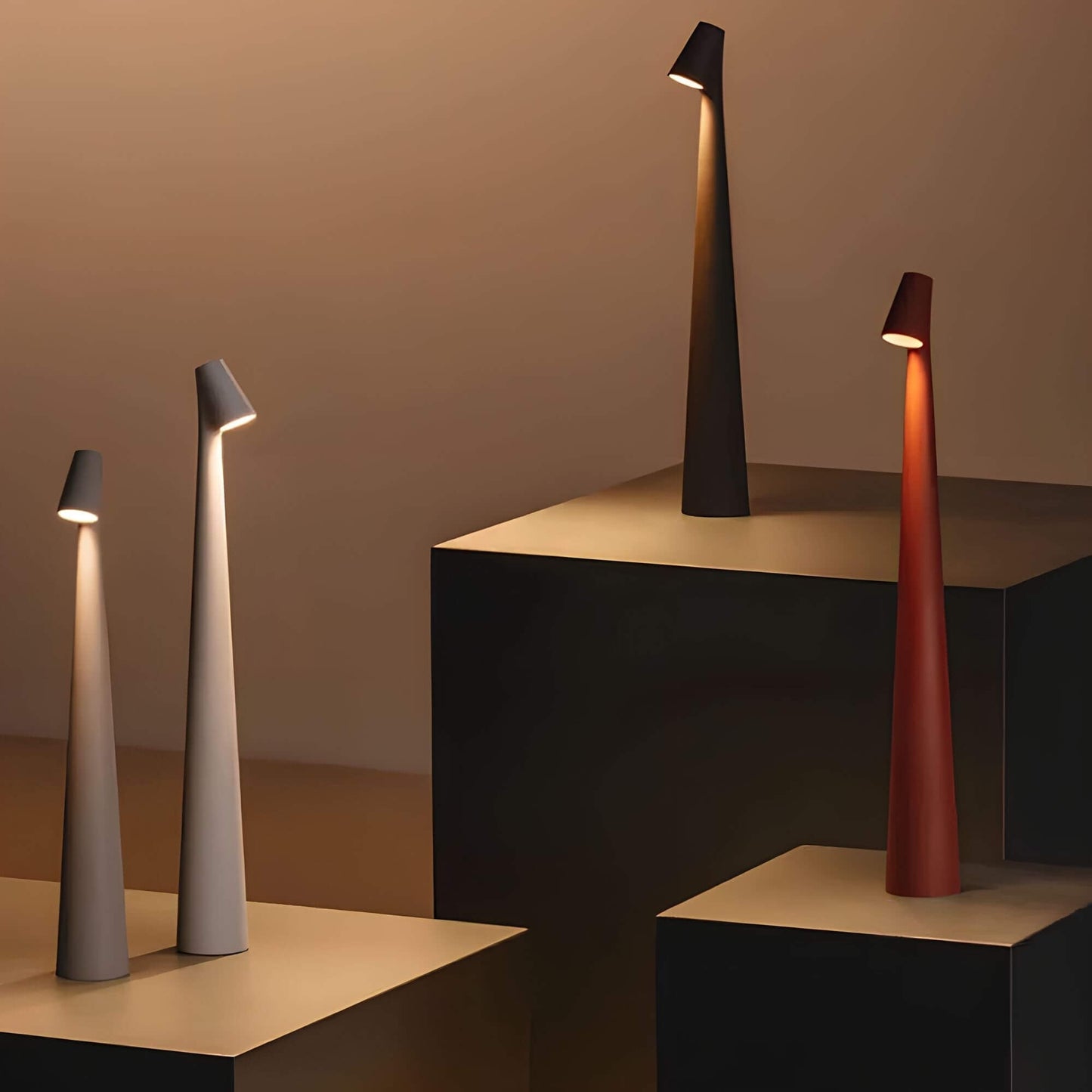 Vivolux Minimalistische LED-Tischlampe | Kabellos | Dimmbar | Leselampe | Esszimmerbeleuchtung