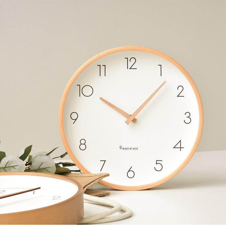 Vivolux | Nordic Minimalist Holz Stille Wanduhr