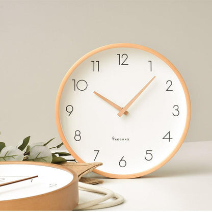 Vivolux | Nordic Minimalist Holz Stille Wanduhr