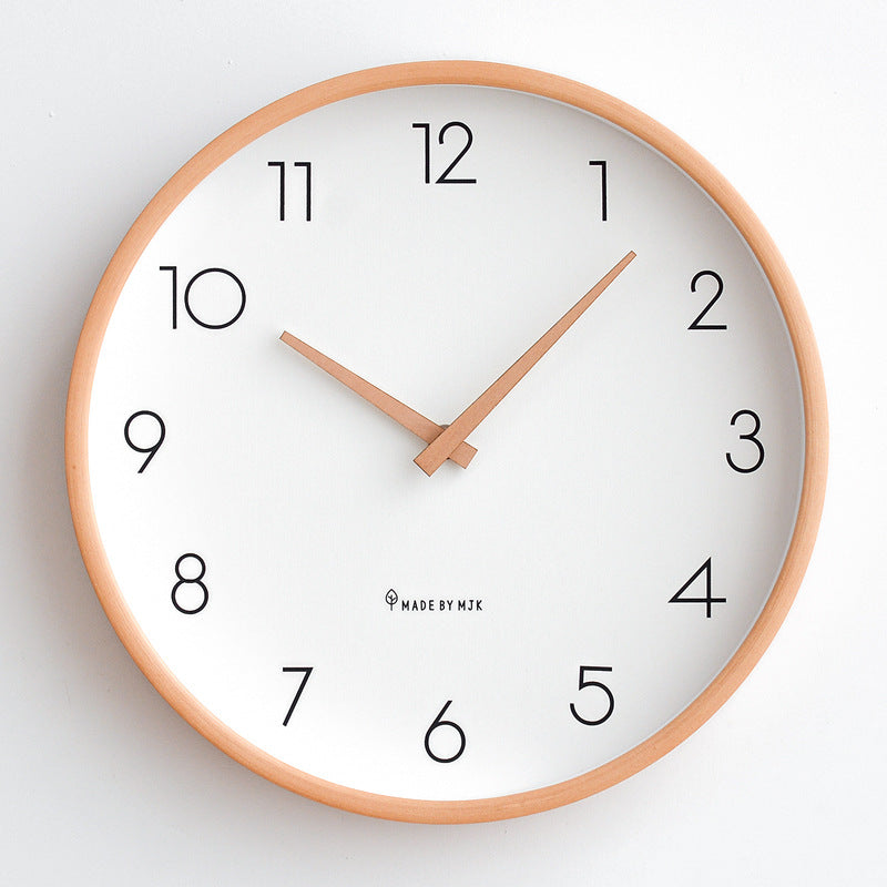 Vivolux | Nordic Minimalist Holz Stille Wanduhr