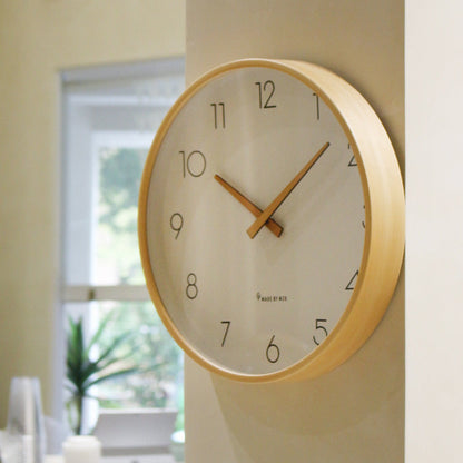 Vivolux | Nordic Minimalist Holz Stille Wanduhr