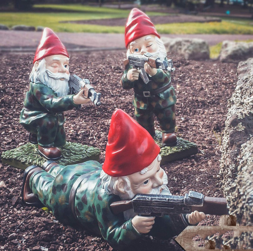 Vivolux | Militärischer Gartenzwerg mit Tarnuniform