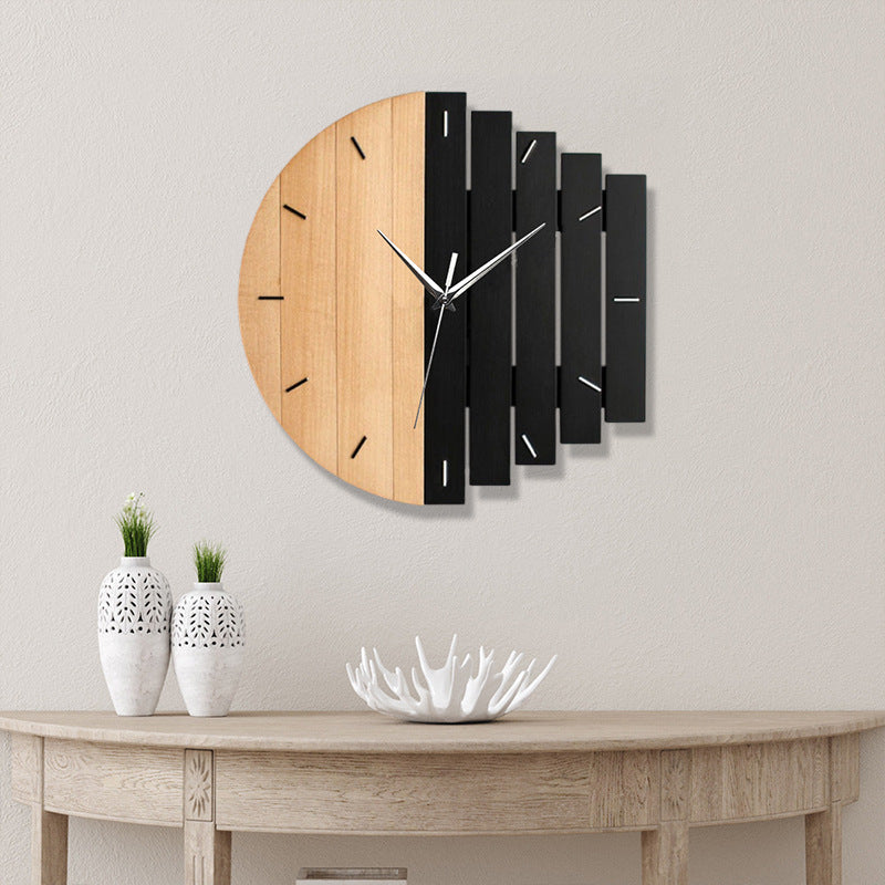 Vivolux | Einzigartige Holzanalooge Stille Wanduhr