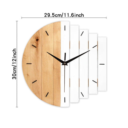 Vivolux | Einzigartige Holzanalooge Stille Wanduhr