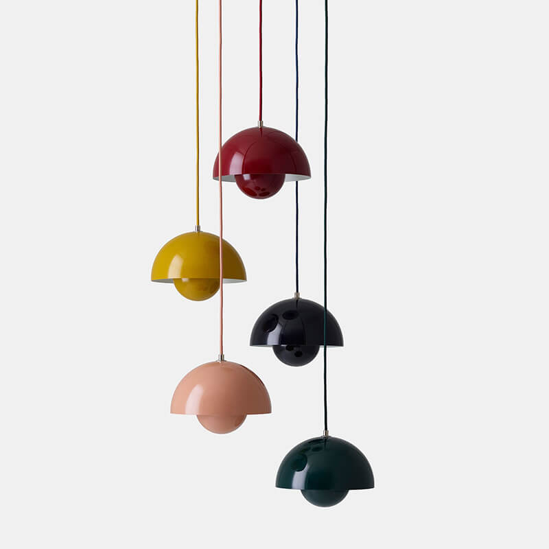 Nordic Macaron 1-Light Halbkreis Kuppel Pendelleuchte Lightz