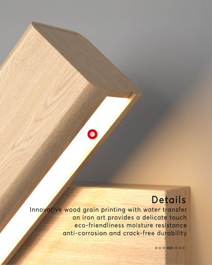Vivolux | Drehbare Wandlampe mit nordischer Holzmaserung