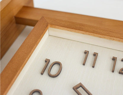 Vivolux | Wand-Eck-Zweiseitige Holz-Analoguhr