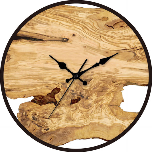 Vivolux | Holzimitations-Acryl-Silent-Wanduhr für das Wohnzimmer 30 cm