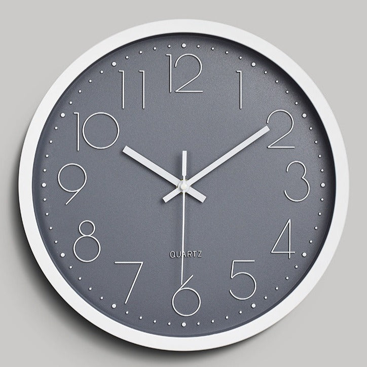 Vivolux | Einfaches Design 3D Lautloser Klassenraum-Wanduhr 30 cm
