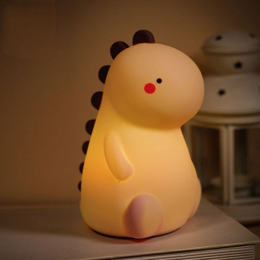 Vivolux | Squishy Silikon errötender Dinosaurier LED Nachtlicht - Perfektes Geschenk für Kinder und Mädchen