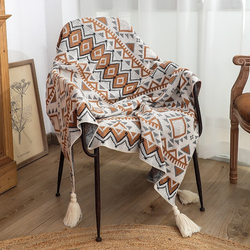 Vivolux | Boho Navajo Sonnenlicht Tagesdecke