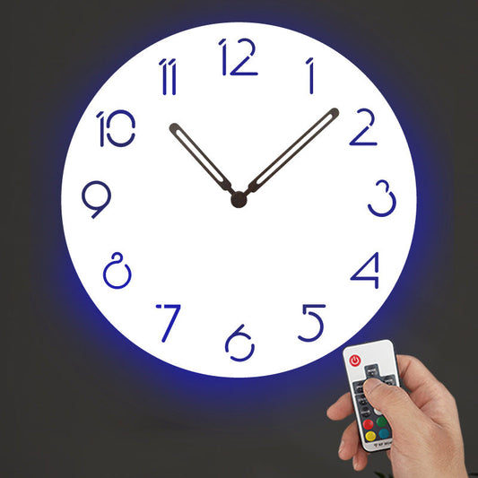 Vivolux | Atmosphärische LED-Licht stille Wanddekor Uhr