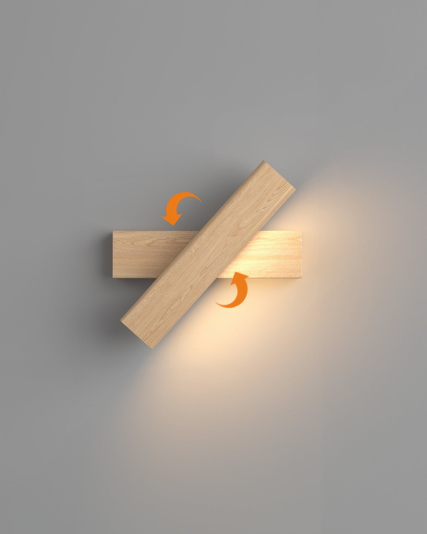 Vivolux | Drehbare Wandlampe mit nordischer Holzmaserung