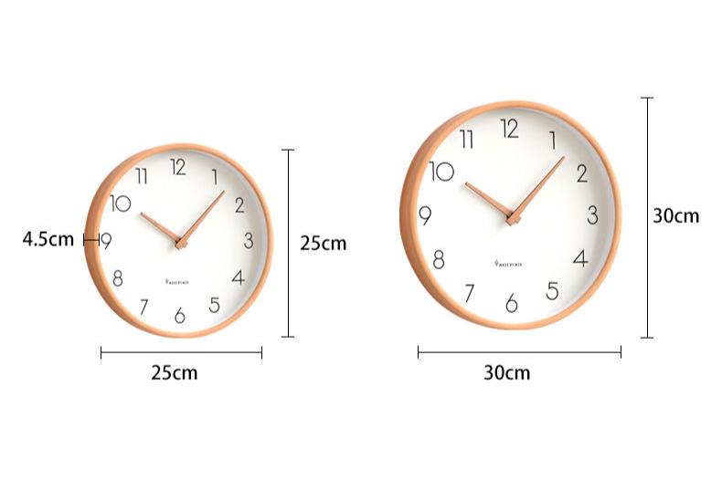 Vivolux | Nordic Minimalist Holz Stille Wanduhr