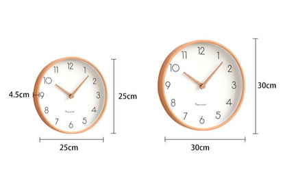 Vivolux | Nordic Minimalist Holz Stille Wanduhr