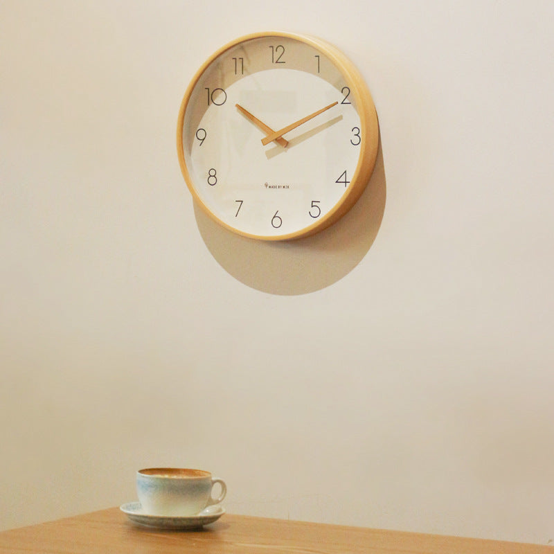 Vivolux | Nordic Minimalist Holz Stille Wanduhr