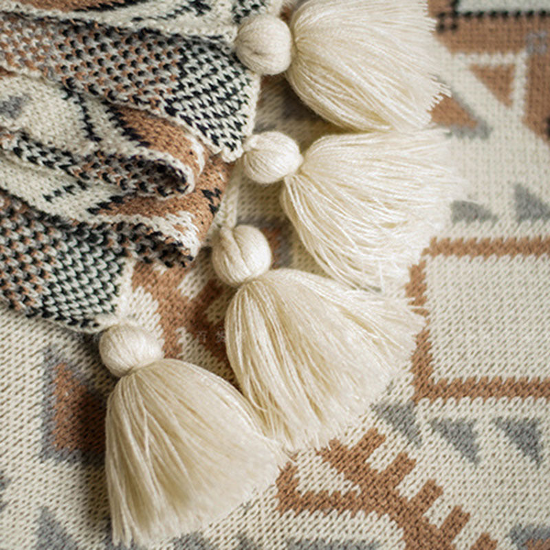 Vivolux | Boho Navajo Sonnenlicht Tagesdecke
