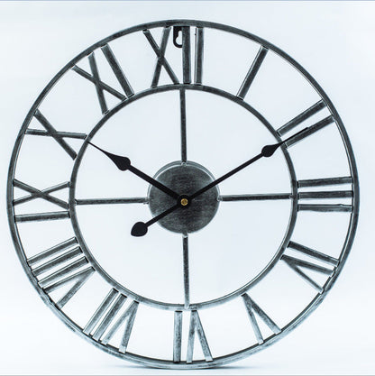 Vivolux | Roman Letters Große Stille Wand-Uhr 16 Zoll Eisen
