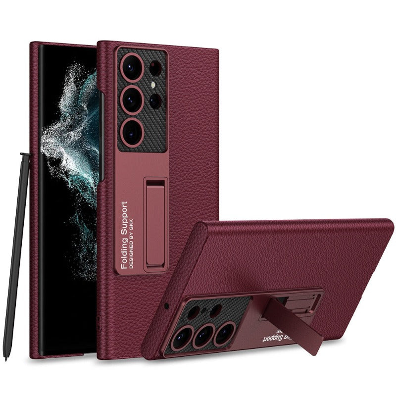 Vivolux | Luxuriöse, ultradünne Leder-Telefonhülle, stoßfest, für Samsung Galaxy 23