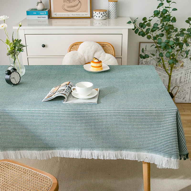 Vivolux | Waffel Moderne Tischdecke, gestrickte Stoffspitze Kaffeetuch, runde Tischdecke, rechteckige Tischdecke
