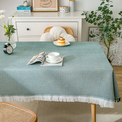 Vivolux | Waffel Moderne Tischdecke, gestrickte Stoffspitze Kaffeetuch, runde Tischdecke, rechteckige Tischdecke