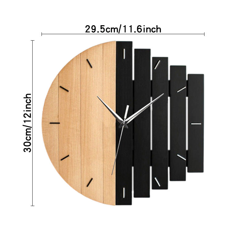 Vivolux | Einzigartige Holzanalooge Stille Wanduhr