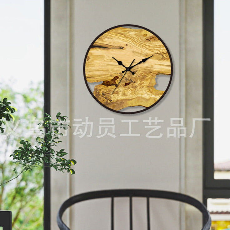 Vivolux | Holzimitations-Acryl-Silent-Wanduhr für das Wohnzimmer 30 cm