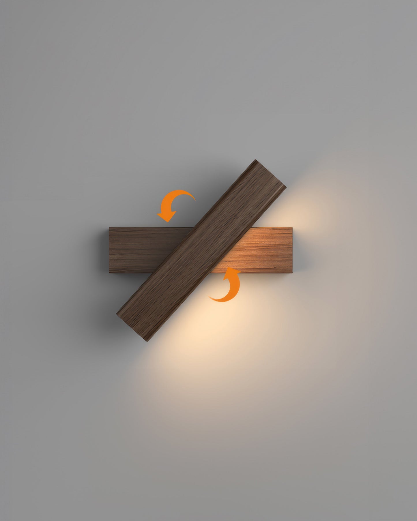 Vivolux | Drehbare Wandlampe mit nordischer Holzmaserung