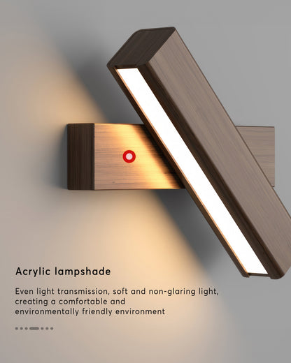 Vivolux | Drehbare Wandlampe mit nordischer Holzmaserung