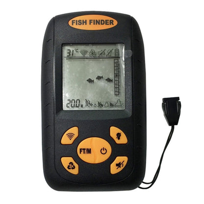 Vivolux | Tragbarer Ultrasonic Fischfinder, Wassertiefe & Temperatur Fischfinder mit kabelgebundenem Sonarsensor und LCD-Display