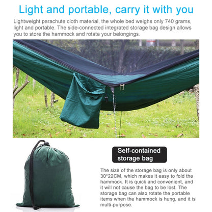 Vivolux | Tragbare Outdoor-Hängematte mit Moskitonetzen (Armeegrün)