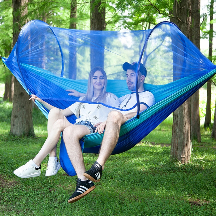 Vivolux | Tragbare Outdoor Camping Vollautomatische Nylon Fallschirmhängematte mit Moskitonetzen, Größe : 250 x 120cm (Olivegrün)
