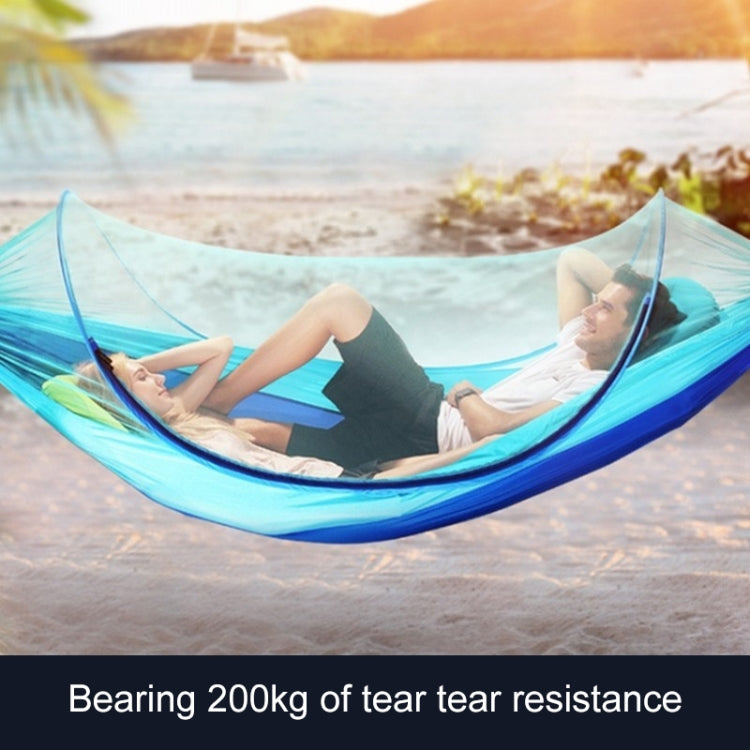 Vivolux | Tragbare Outdoor Camping Vollautomatische Nylon Fallschirmhängematte mit Moskitonetzen, Größe : 250 x 120cm (Olivegrün)