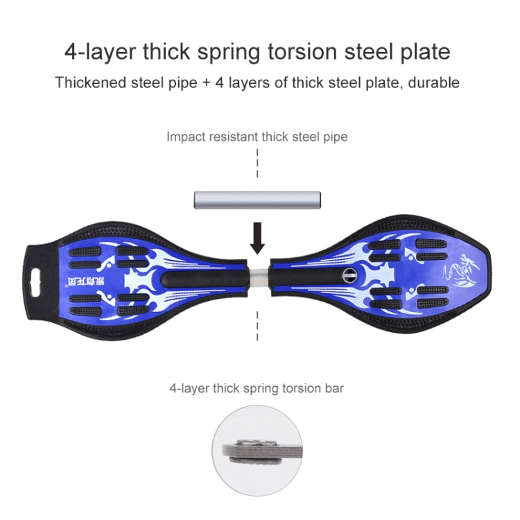 Vivolux | Fashion Vulkan Muster Zwei-Rädriges Skateboard Leuchtendes Blitzrad Vitalitätsboard(Black)