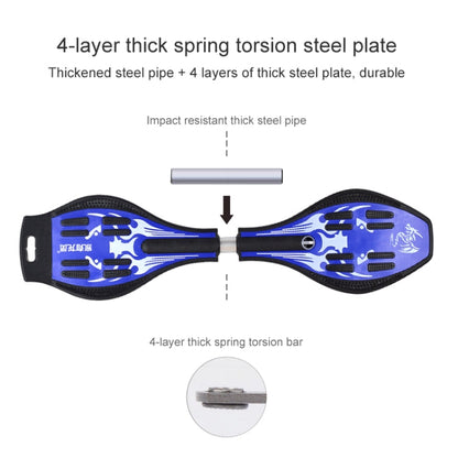 Vivolux | Fashion Vulkan Muster Zwei-Rädriges Skateboard Leuchtendes Blitzrad Vitalitätsboard(Black)