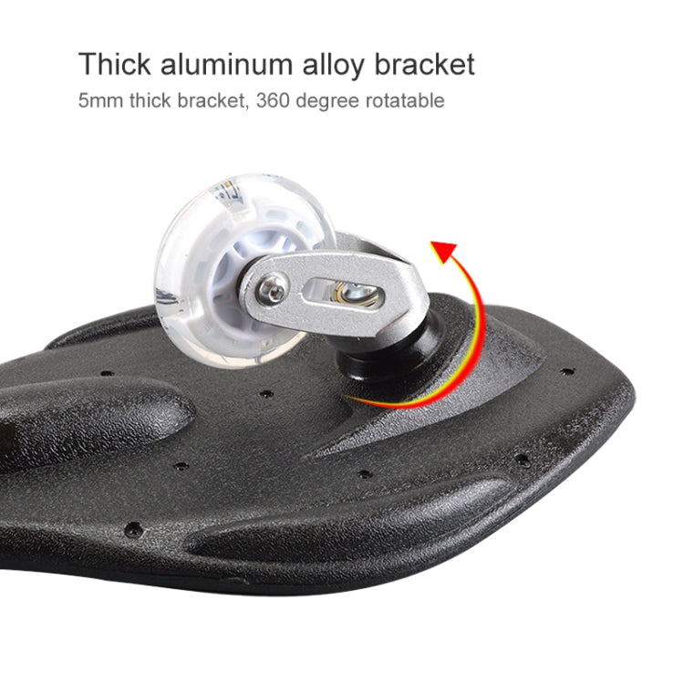 Vivolux | Fashion Vulkan Muster Zwei-Rädriges Skateboard Leuchtendes Blitzrad Vitalitätsboard(Black)