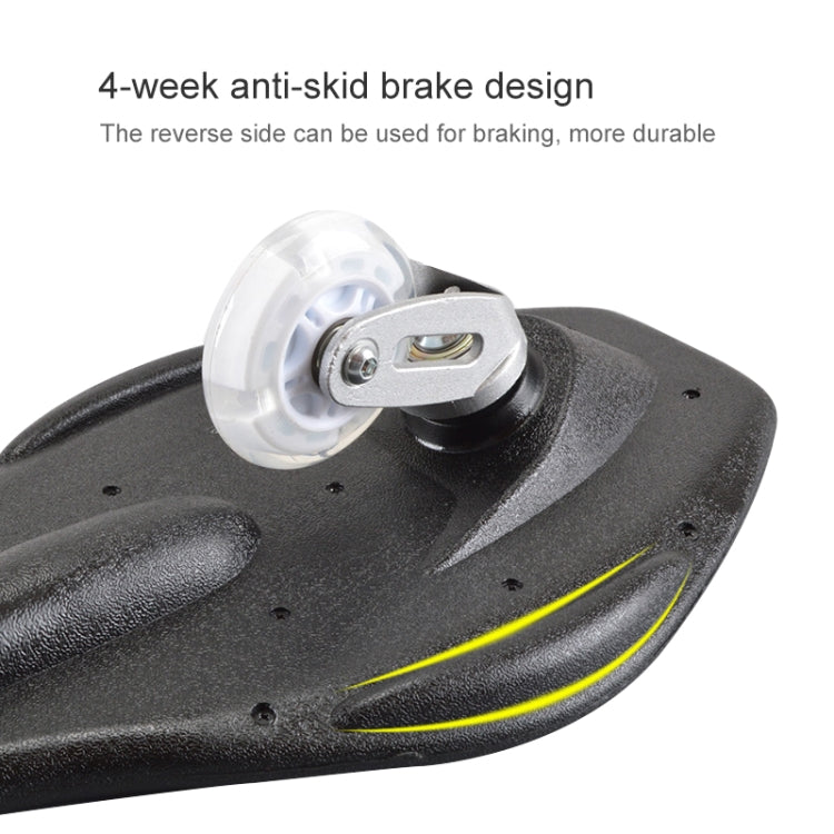 Vivolux | Fashion Vulkan Muster Zwei-Rädriges Skateboard Leuchtendes Blitzrad Vitalitätsboard(Black)