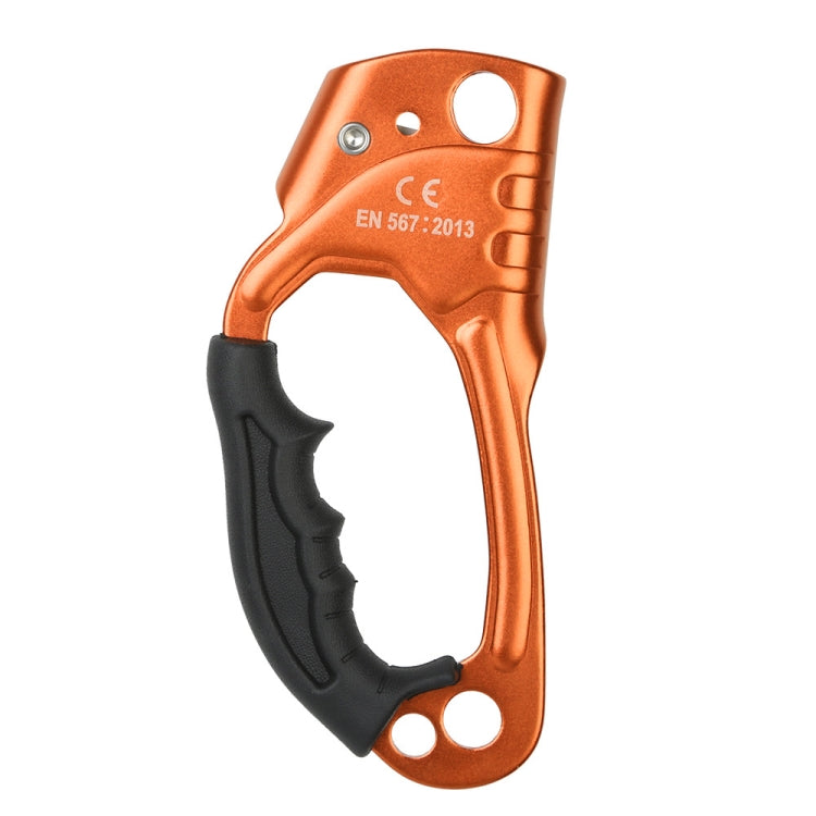 Vivolux | XINDA TP-8606 Outdoor Klettern Luftarbeit Anti-Fall Handheld Seilgreifer für 8-12mm Durchmesser Seil Rechts (Orange)