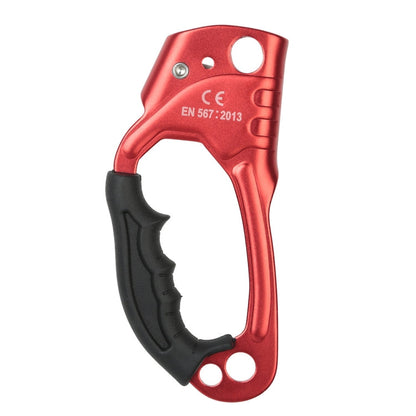 Vivolux | XINDA TP-8606 Outdoor Felsklettern Luftarbeit Anti-Fall Handheld Seilgreifer für 8-12mm Durchmesser Seil Rechts(Rot)