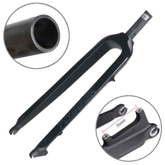 Vivolux | TOSEEK Ultra Light 26 Zoll 385mm Mountainbike Vollcarbon Gabel Gerade Rohr Disc Brake (Schwarz)